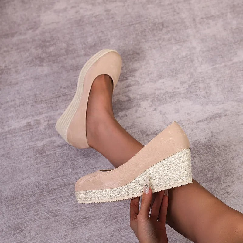 Zapatos de plataforma para mujer suela trenzada estilo alpargata - Élodie