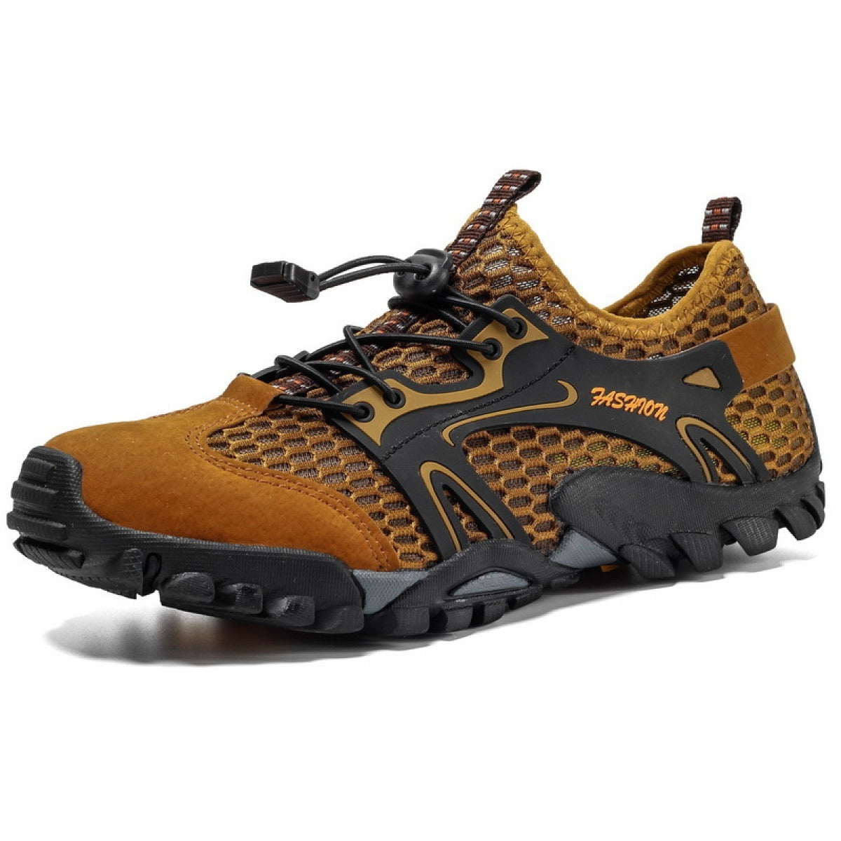 Zapatillas trekking hombre suela antideslizante malla negra - Altus