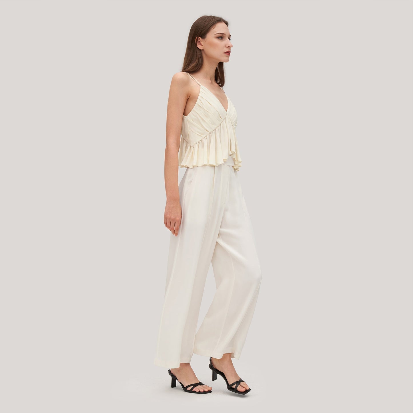 Alossa - Elegante camiseta de tirantes con escote en V