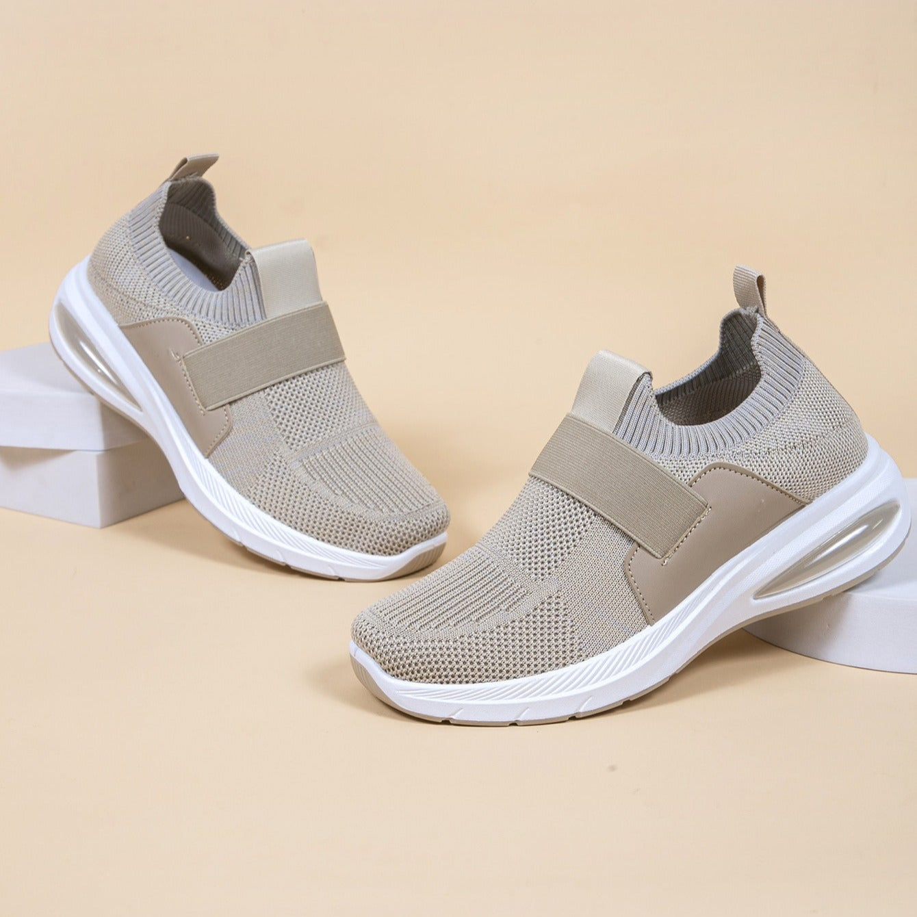 Zapatillas deportivas para mujer tejido transpirable estilo slip-on - Noelia