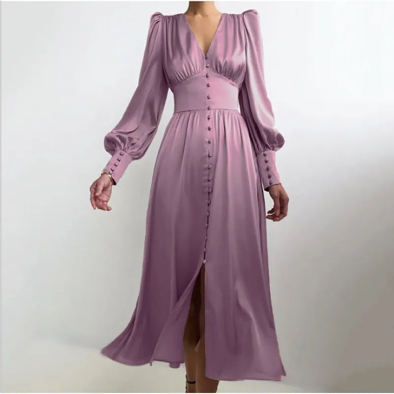 Jena - Vestido entallado con mangas farol