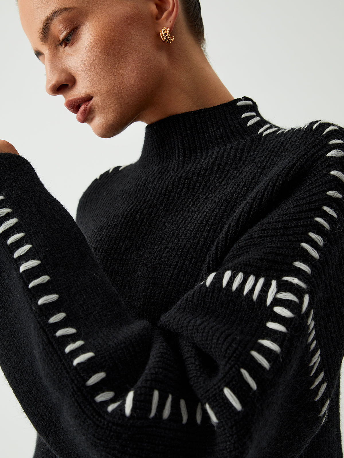 Regina - Moda Jersey oversize de punto holgado