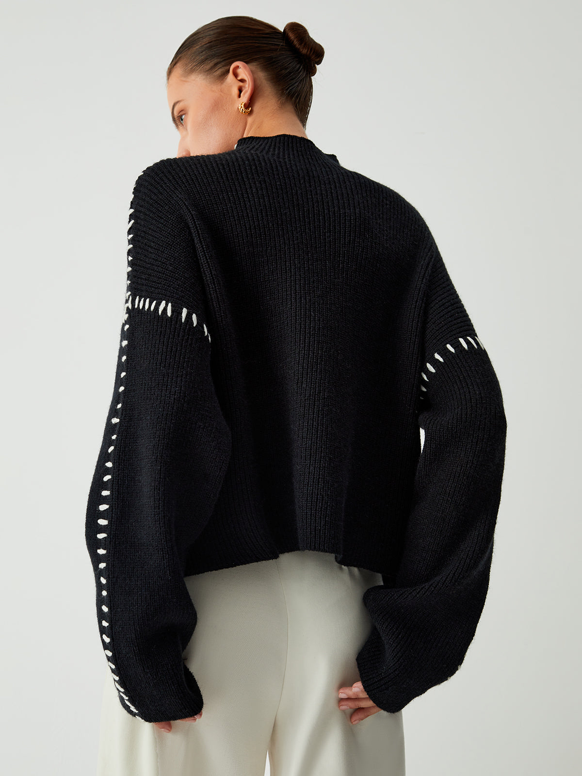 Regina - Moda Jersey oversize de punto holgado