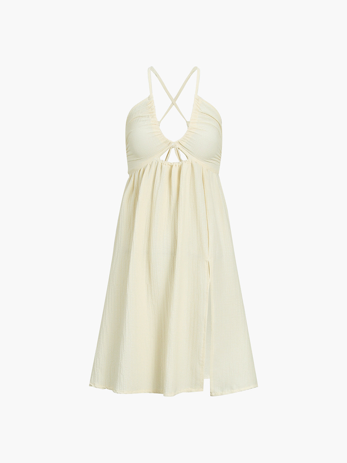 Addison - Vestido midi con escote cruzado y espalda descubierta