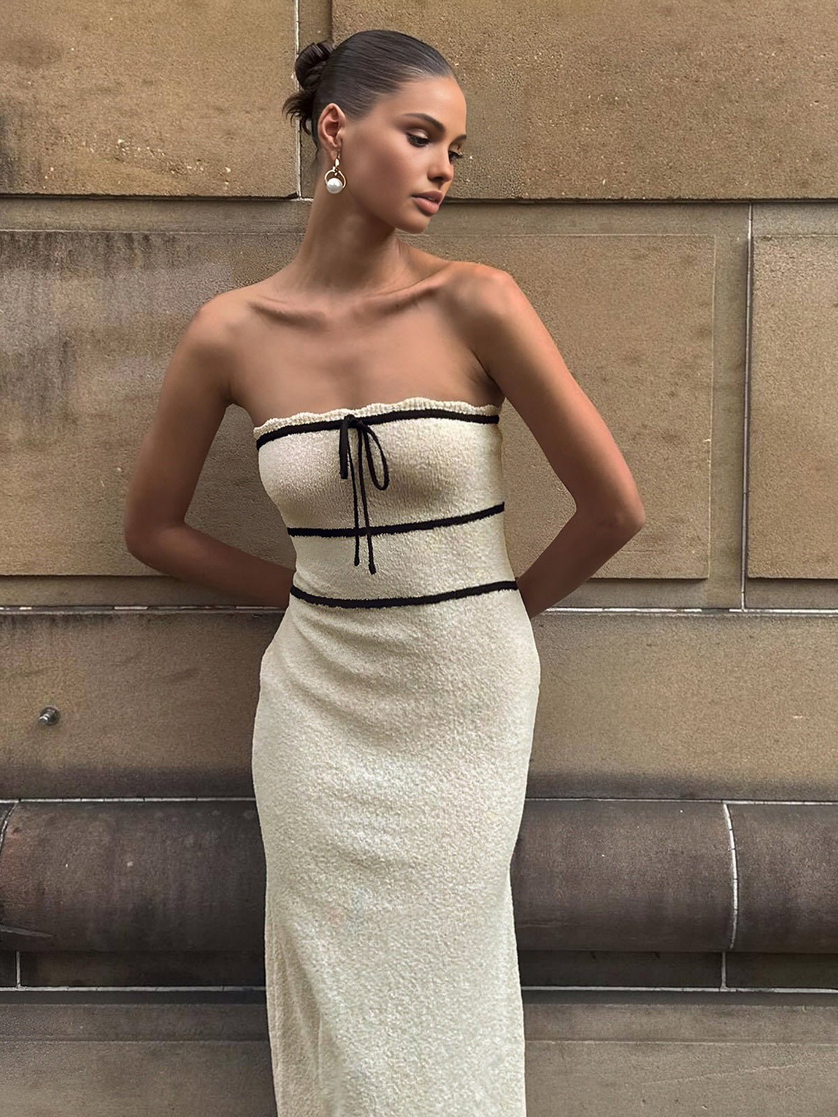Ruby - Vestido midi de tubo anudado