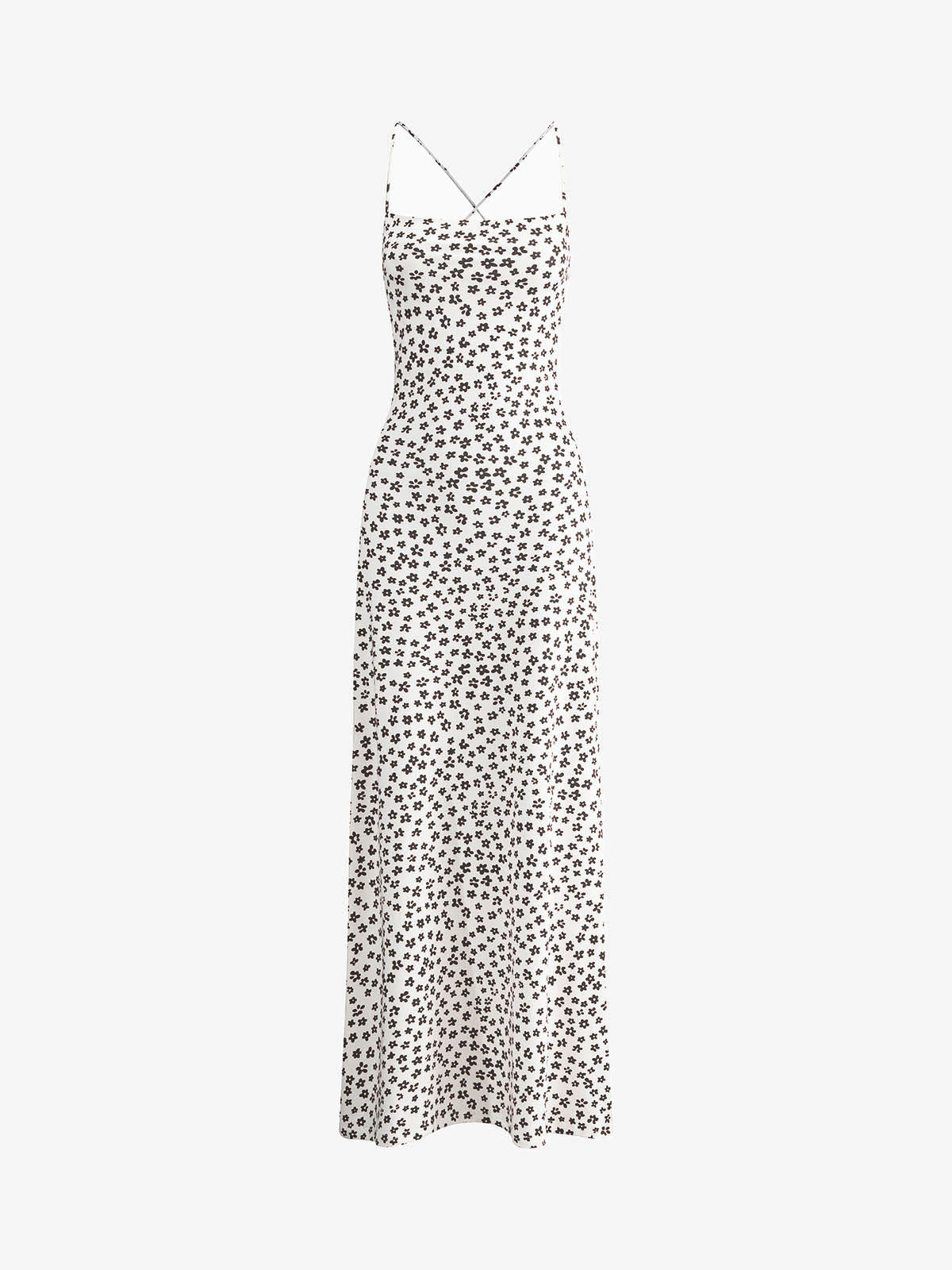 Emma - Vestido cruzado sin tirantes con estampado floral fluido