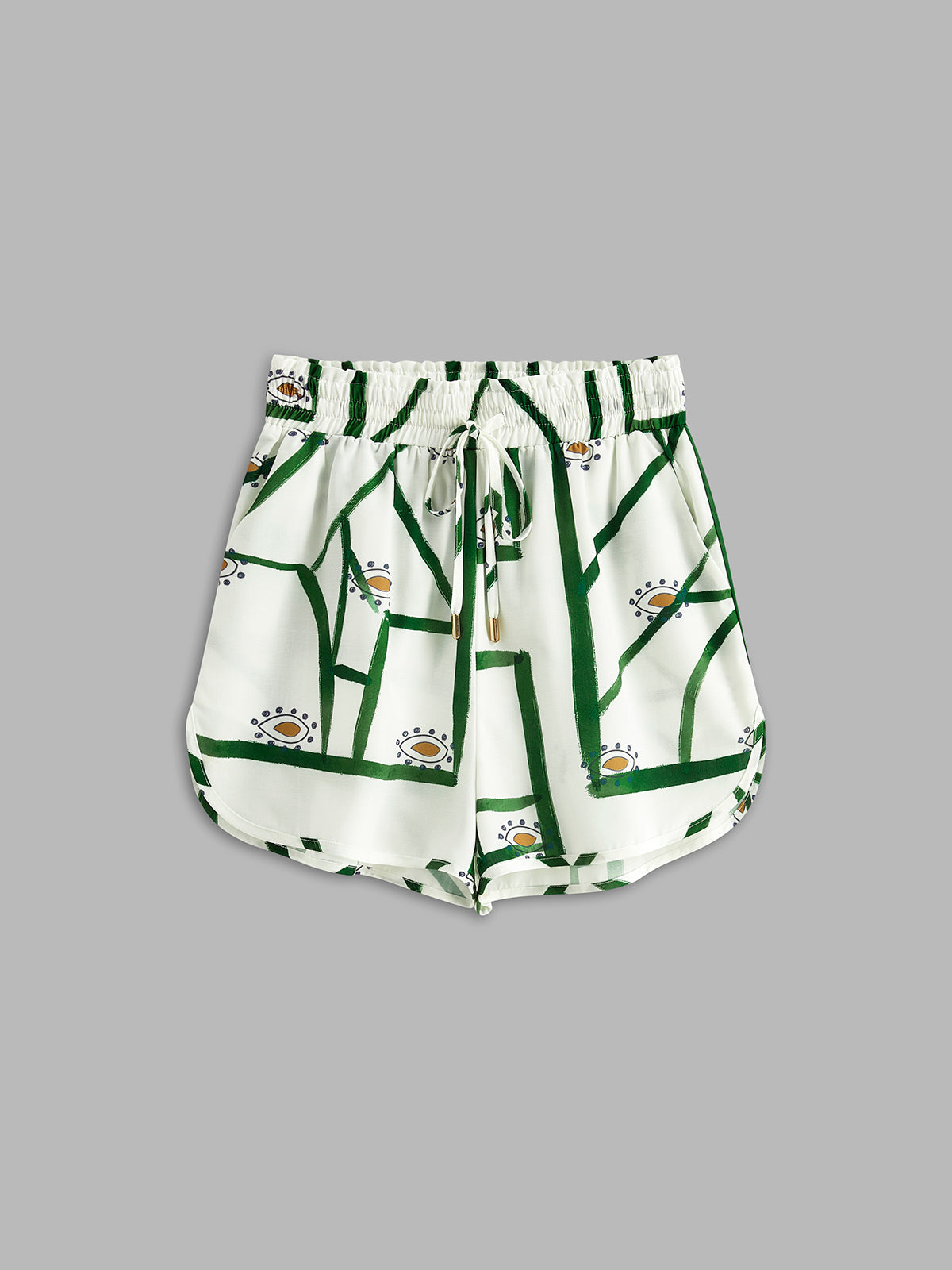 Julia - Conjunto de pantalón corto con cordón estampado