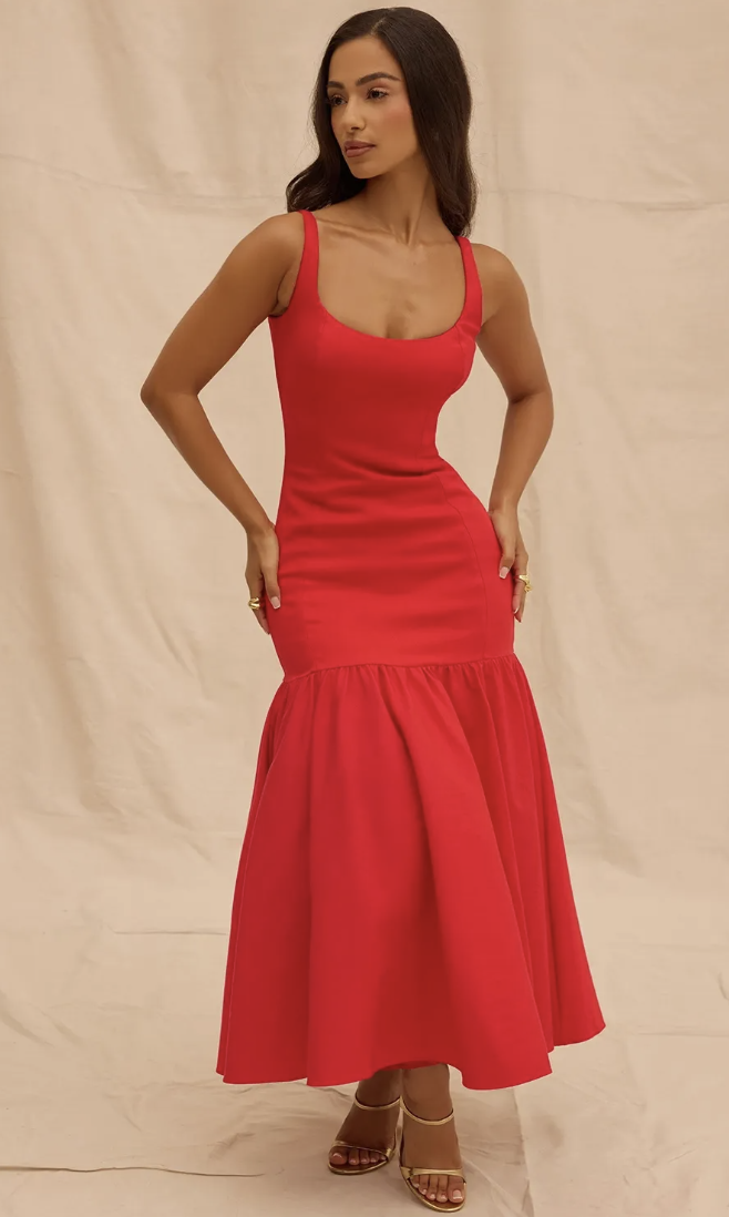 Ariana - Vestido elegante con pliegues y corte ajustado