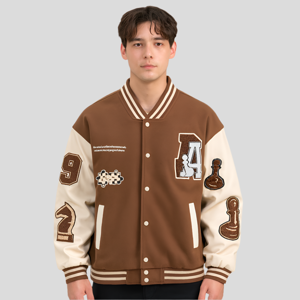 Chaqueta vintage de hombre con parches bordados - Sam