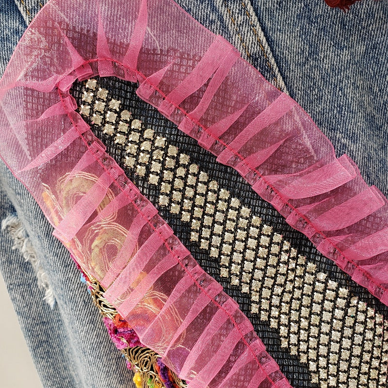 Coachella - Chaqueta vaquera con borlas