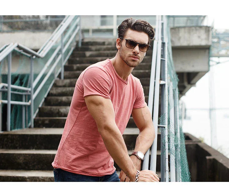 Camiseta casual de hombre - Cómoda y desenfadada