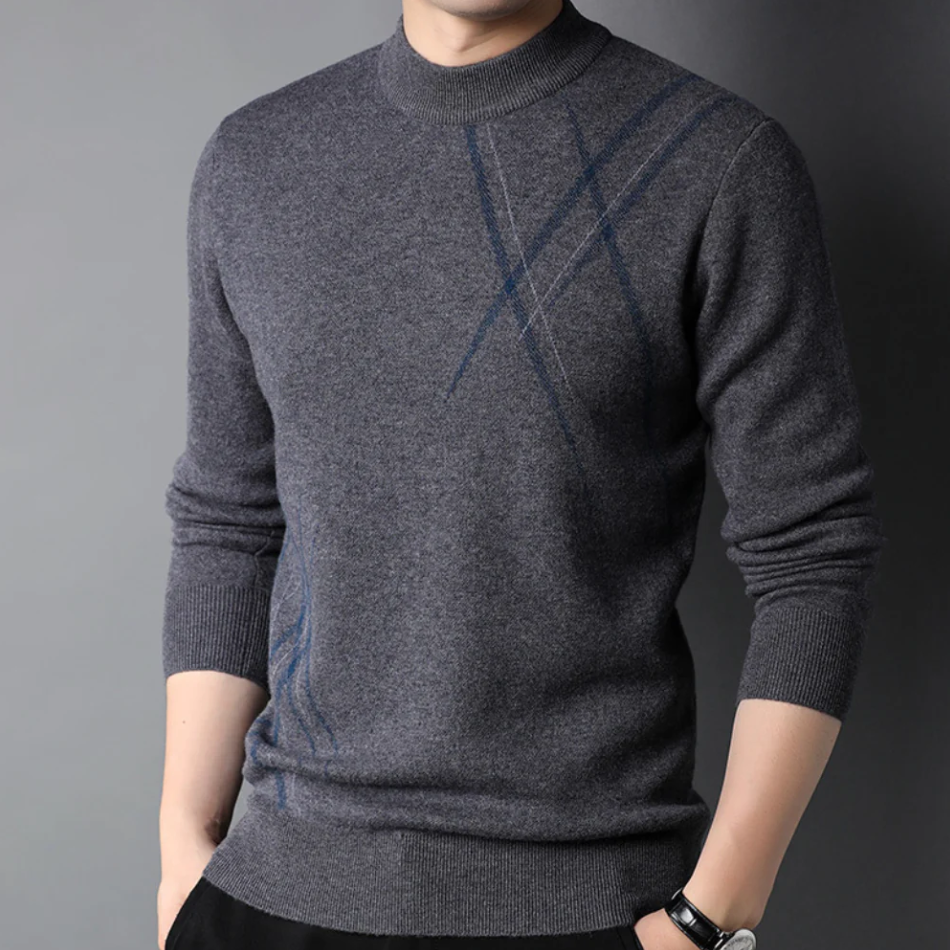 Elegante jersey de cuello redondo de alta calidad para hombre