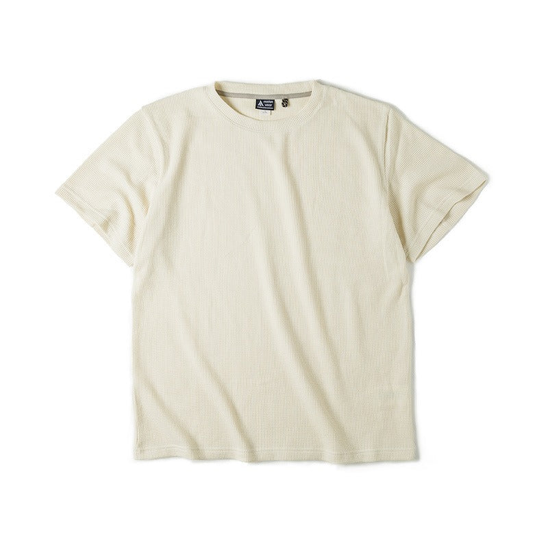 Camiseta hombre manga corta textura gofre blanca - Brando