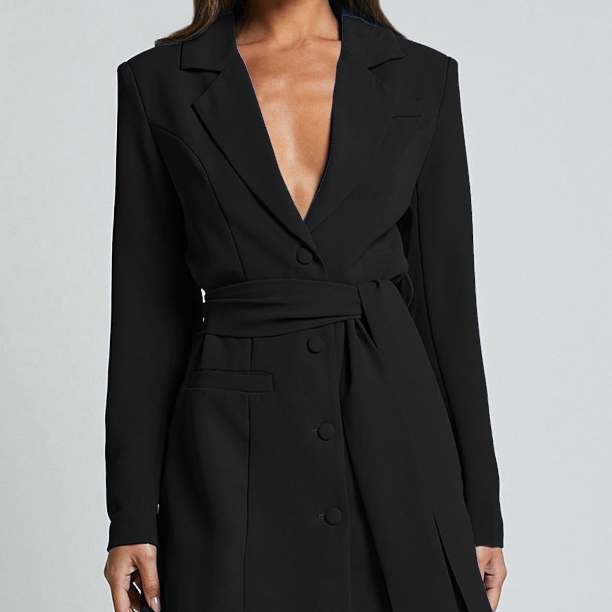 Vestido blazer mujer corte entallado estilo cruzado - Eliana