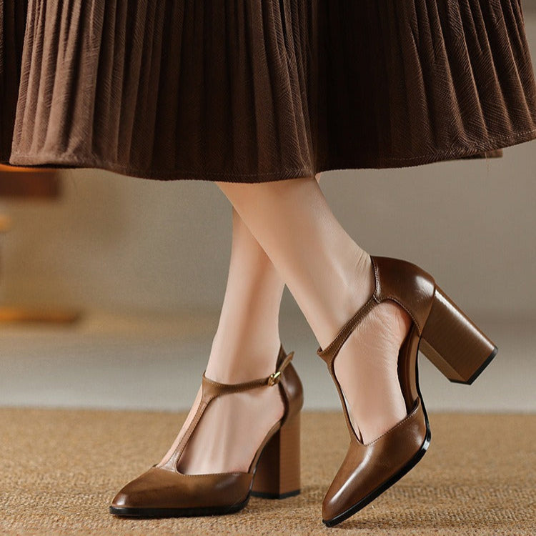 Zapatos de tacón para mujer diseño retro estilo Mary Jane - Mireille