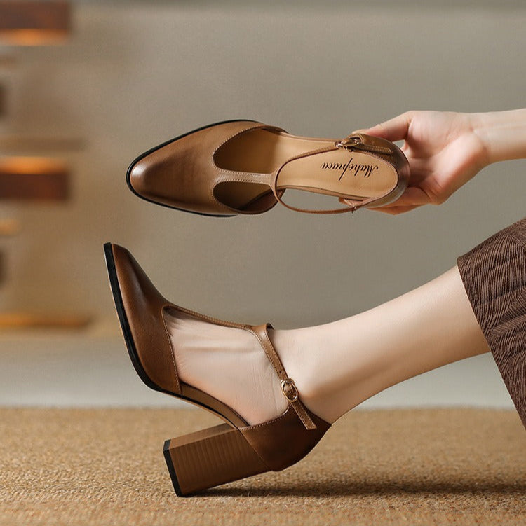 Zapatos de tacón para mujer diseño retro estilo Mary Jane - Mireille