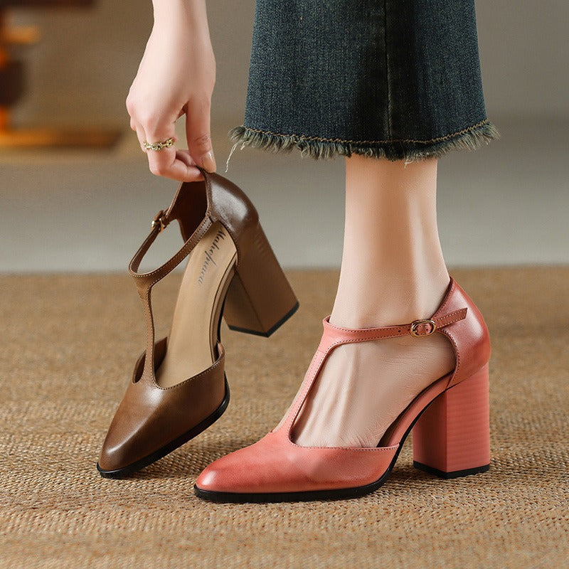 Zapatos de tacón para mujer diseño retro estilo Mary Jane - Mireille