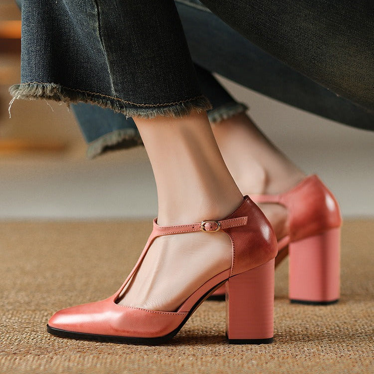 Zapatos de tacón para mujer diseño retro estilo Mary Jane - Mireille