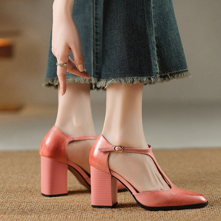 Zapatos de tacón para mujer diseño retro estilo Mary Jane - Mireille