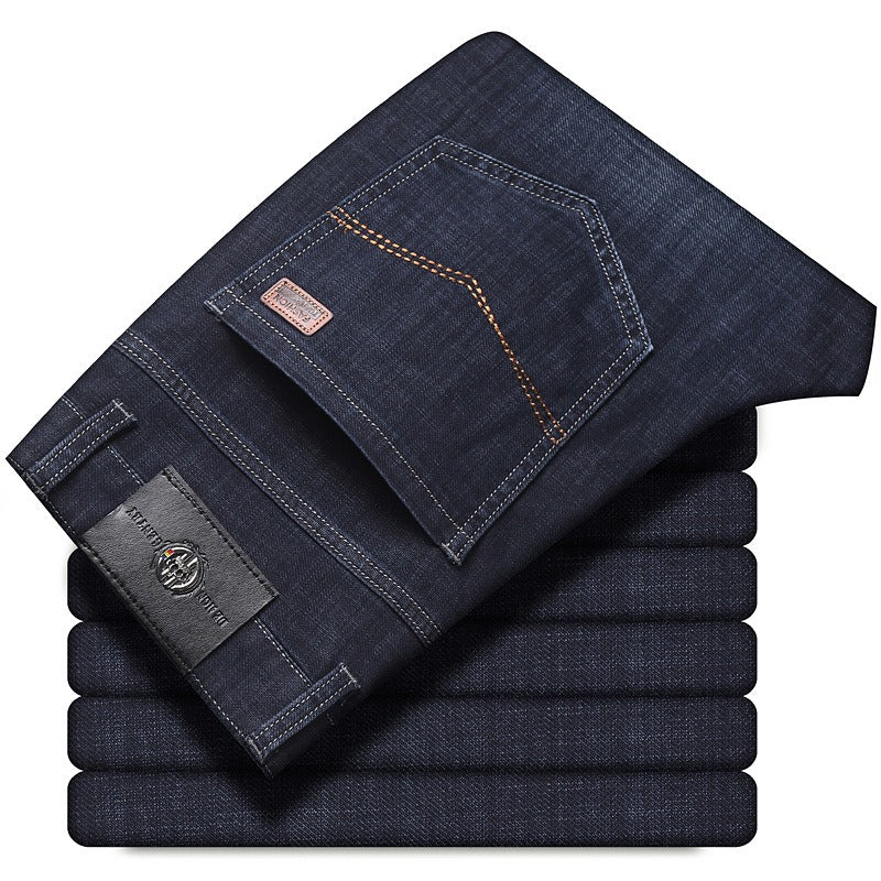 Pantalón vaquero hombre mezclilla elástica estilo recto - Bruno