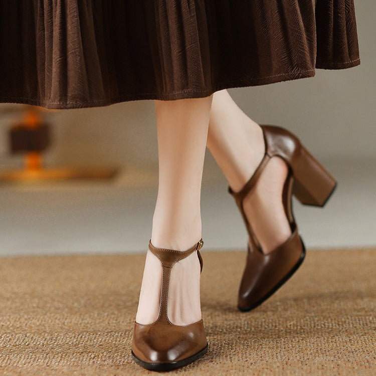 Zapatos de tacón para mujer diseño retro estilo Mary Jane - Mireille