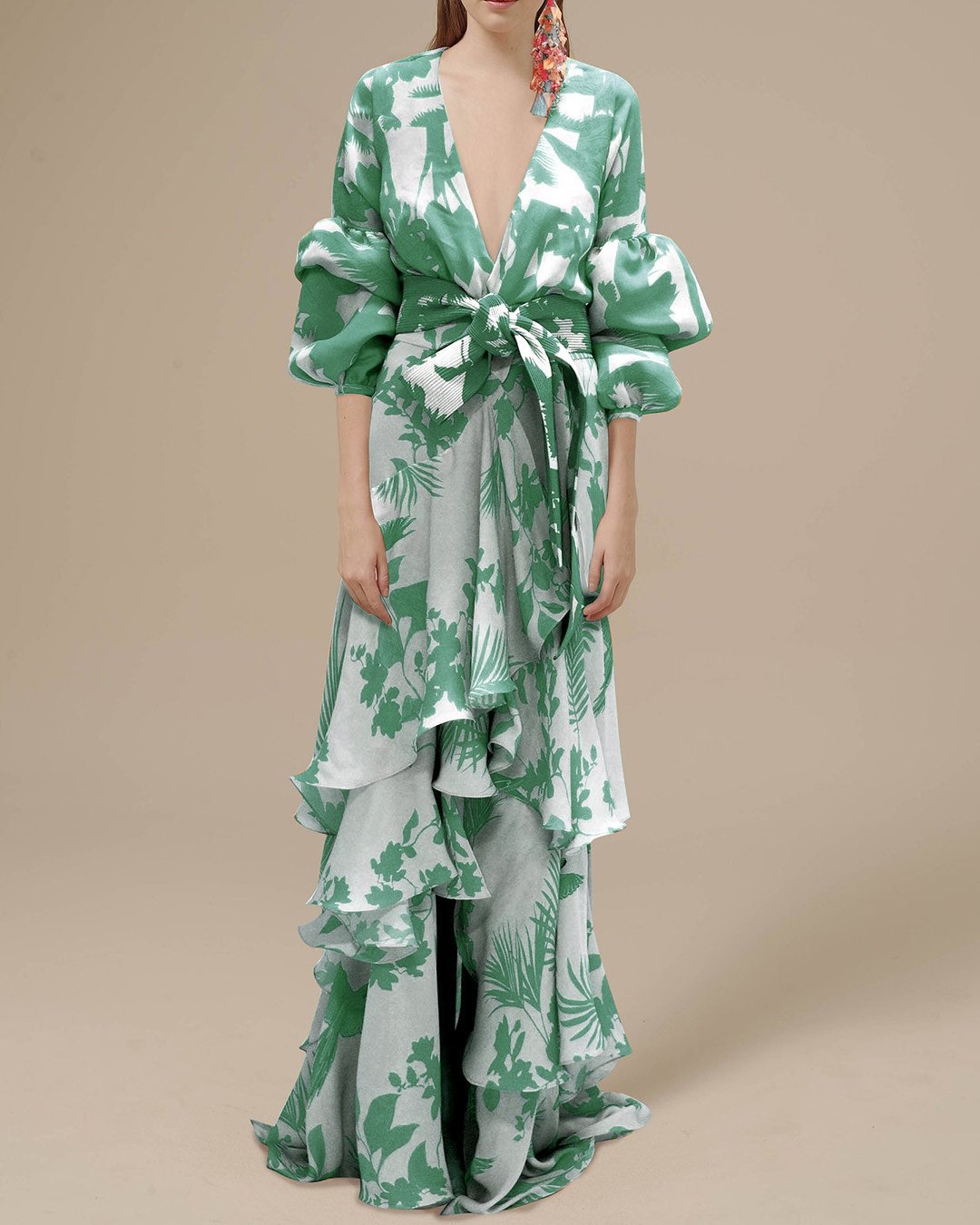 Alexa - Vestido de fiesta de gasa estampada