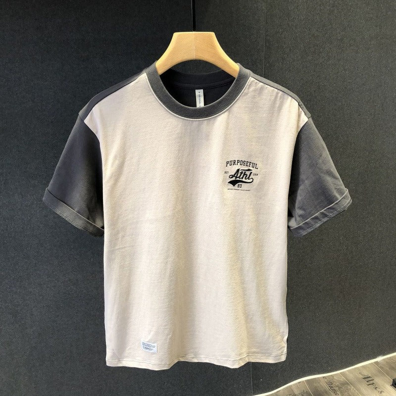 Camiseta básica hombre algodón estampado minimalista estilo urbano - Damián