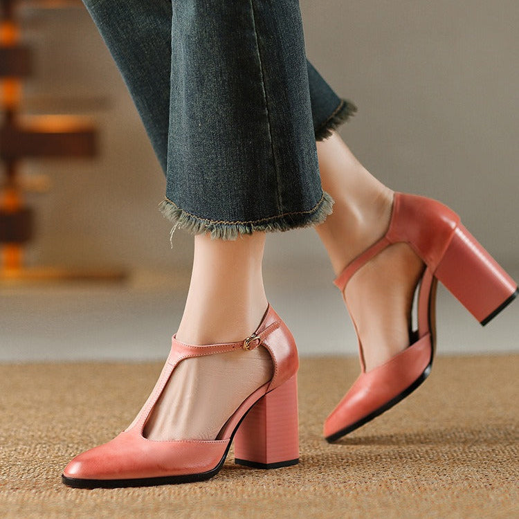Zapatos de tacón para mujer diseño retro estilo Mary Jane - Mireille
