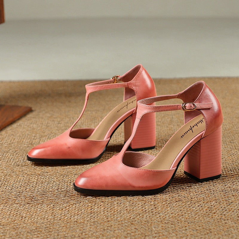 Zapatos de tacón para mujer diseño retro estilo Mary Jane - Mireille