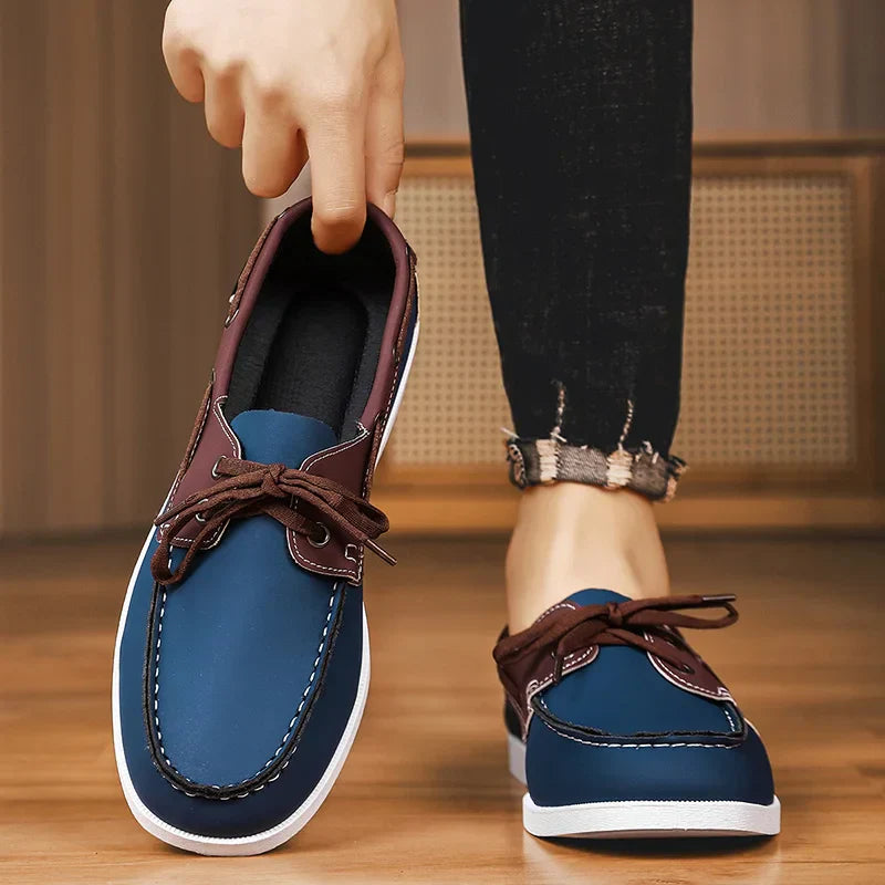 Zapato náutico de piel - Leno