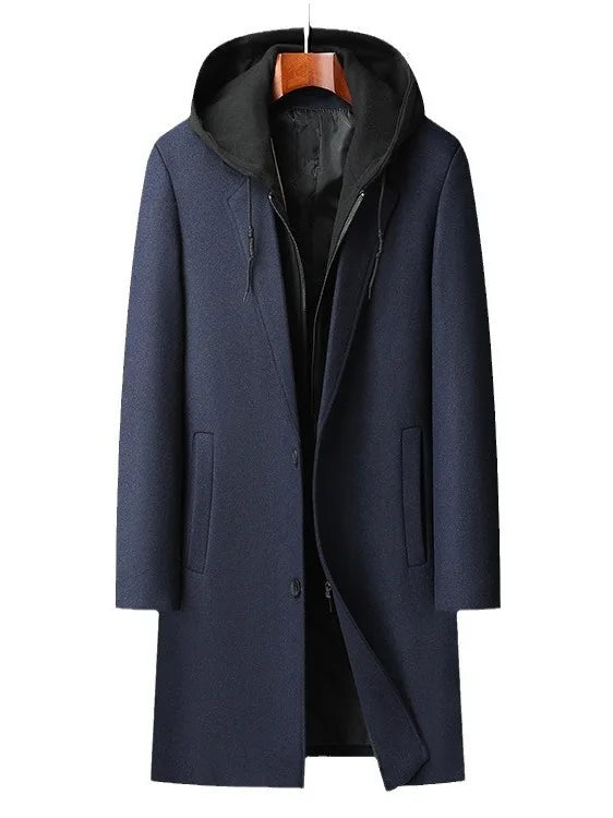 Abrigo largo con capucha desmontable para hombre - Alfred