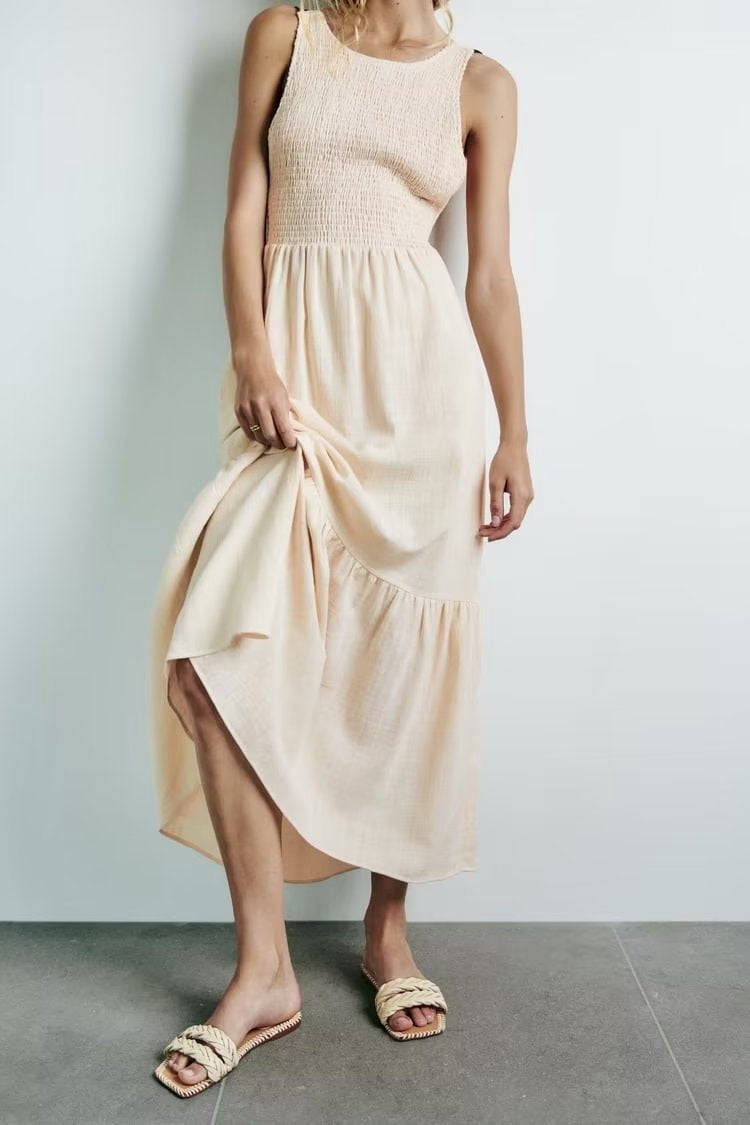 Aranza Vestido de verano con espalda baja