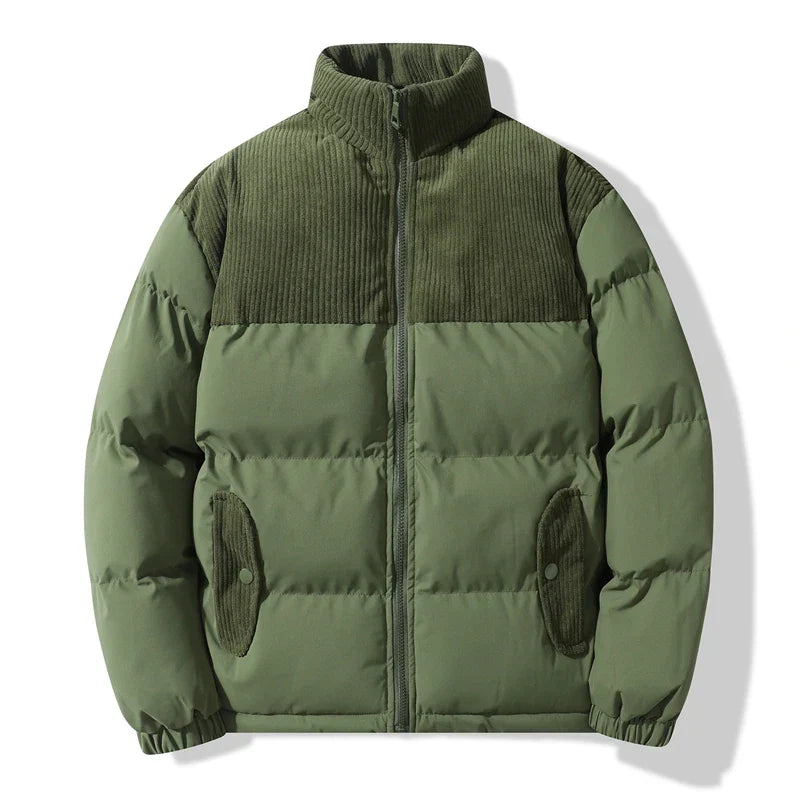 Chaqueta unisex acolchada con detalles de pana - Aiden