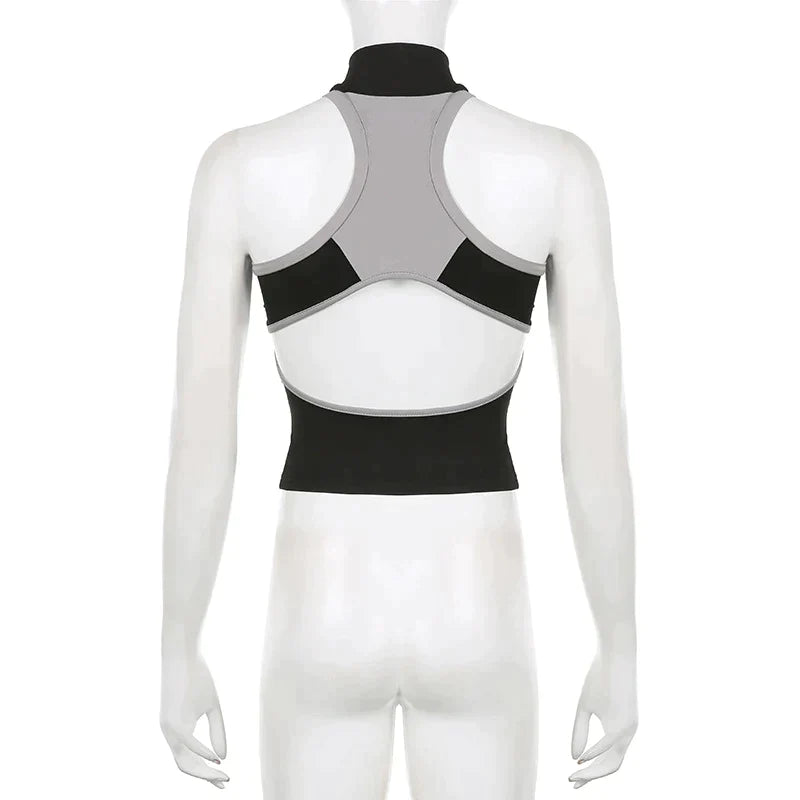 Zoe - Top deportivo con cuello alto