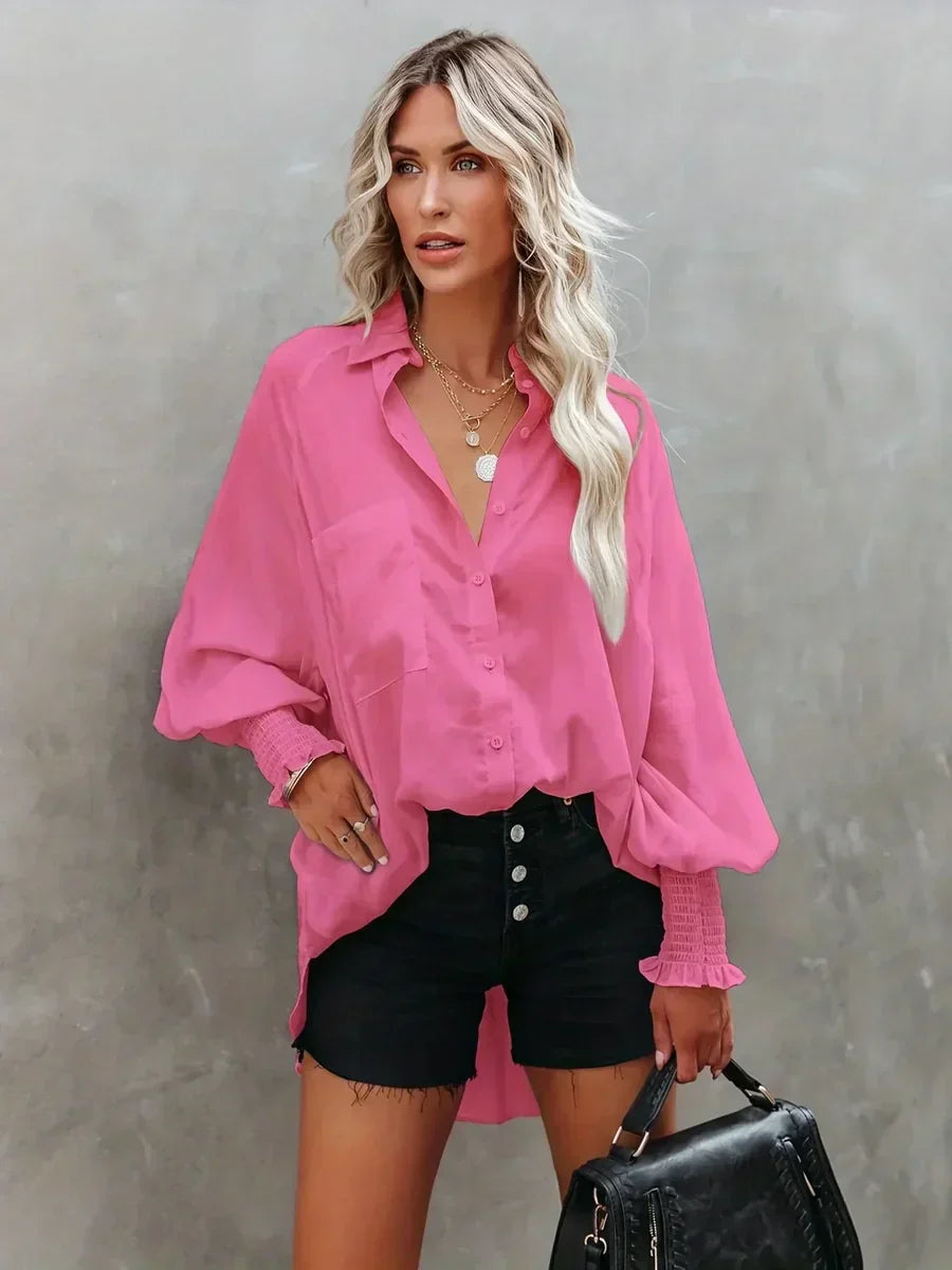 Camisa clásica Anna de manga larga para mujer: atemporal y versátil