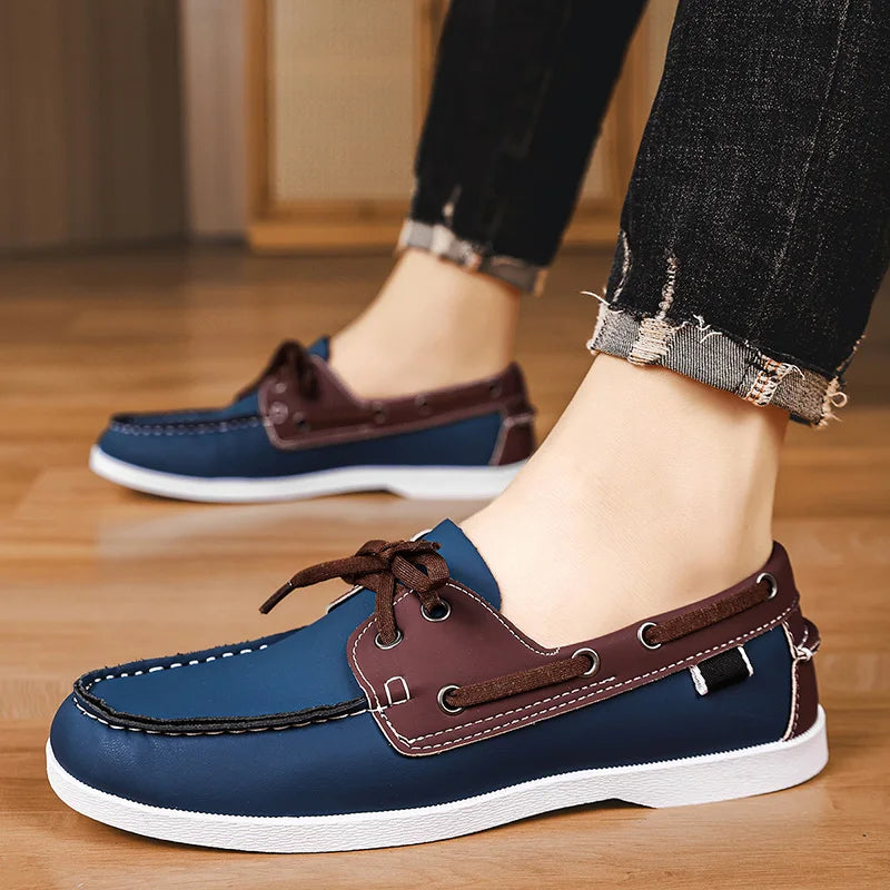 Zapato náutico de piel - Leno