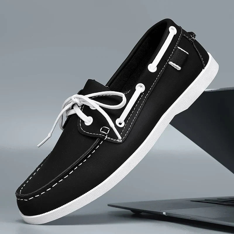Zapato náutico de piel - Leno