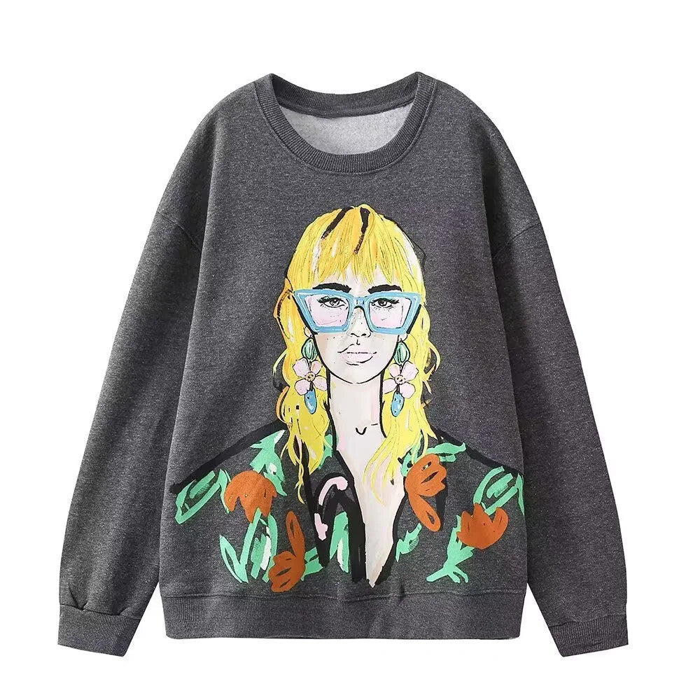 LuxeKnit - Sudaderas holgadas con estampado