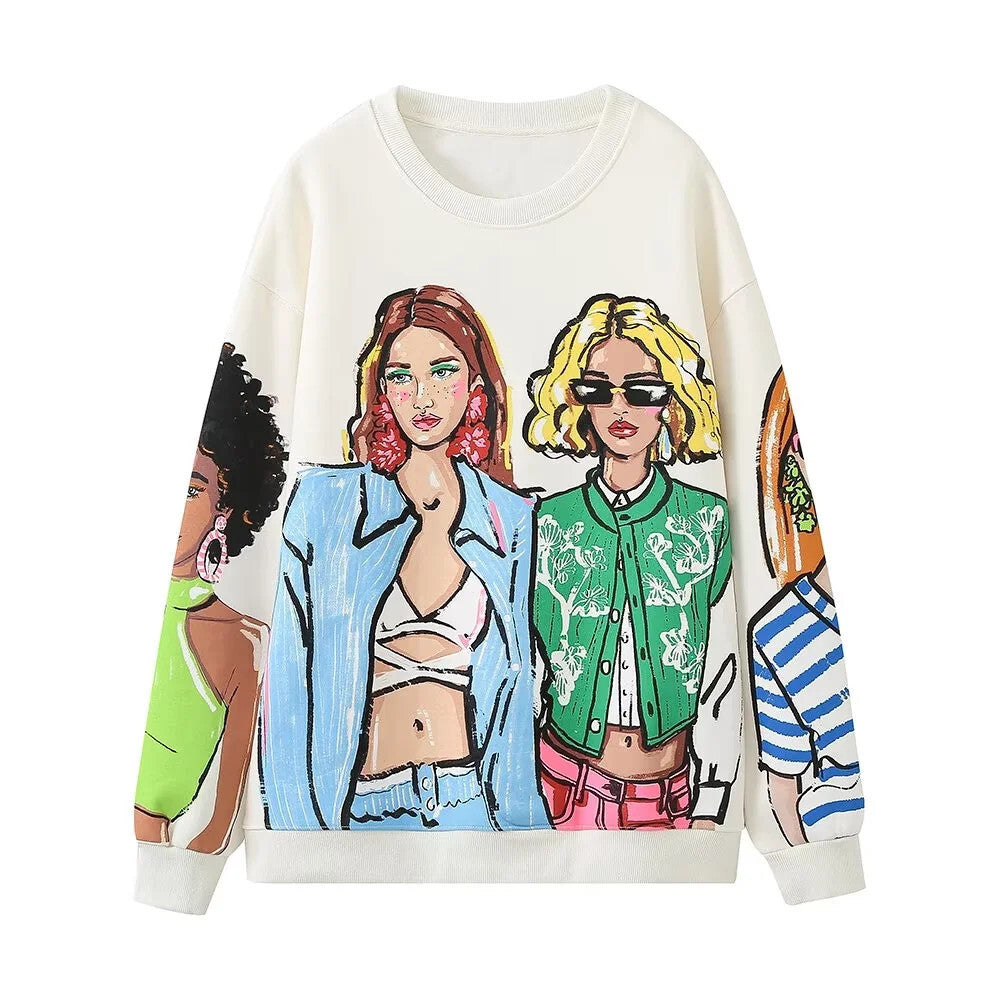 LuxeKnit - Sudaderas holgadas con estampado