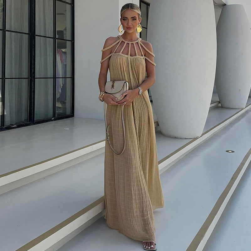 Elena - Sexy maxi vestido sin espalda para mujer