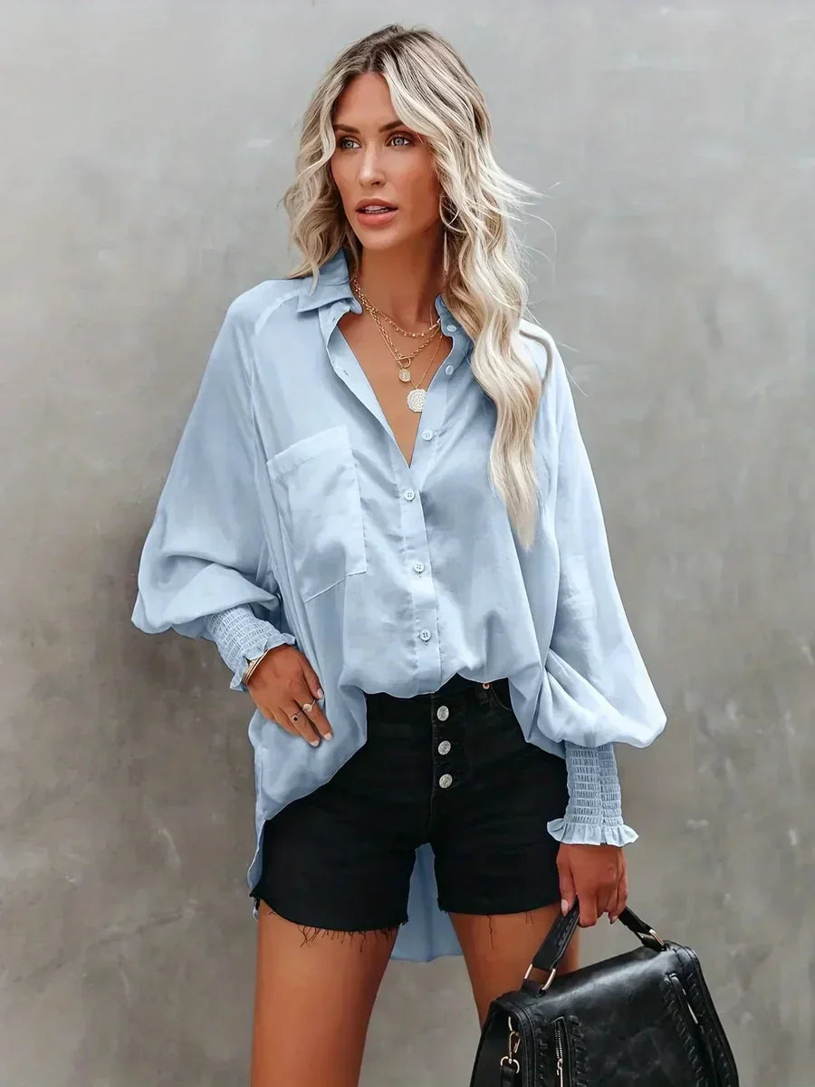 Camisa clásica Anna de manga larga para mujer: atemporal y versátil