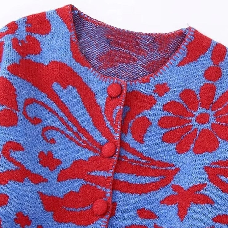 Florencia - Rebeca vintage de jacquard floral