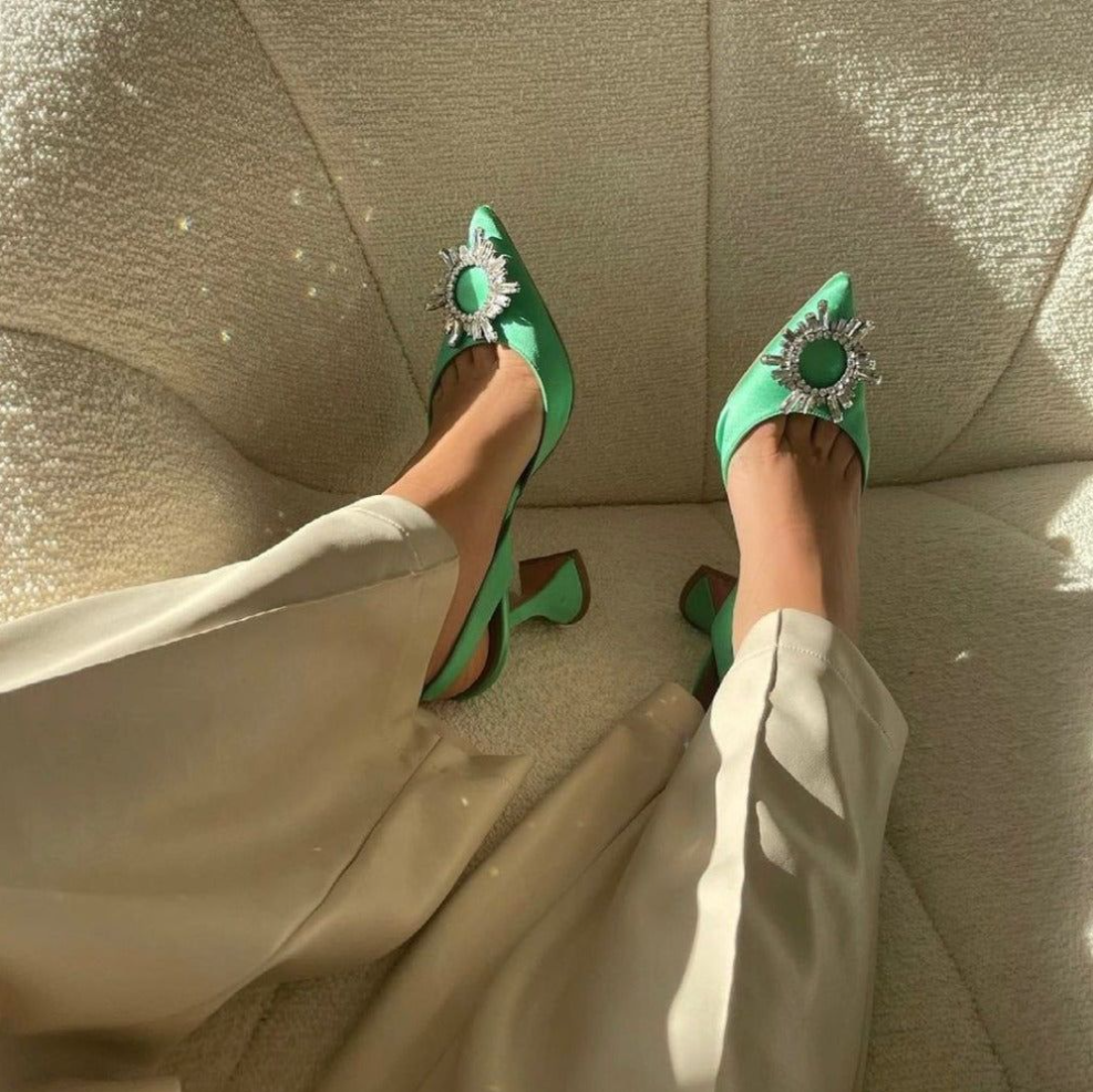 Zapatos de tacón de cristal Elisa para mujer - glamurosos y elegantes