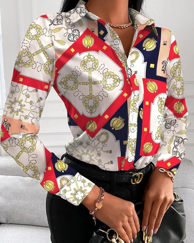 Blusa retro Lena para mujer - atemporal y elegante