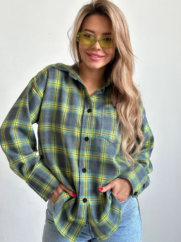 Camisa de franela Sophie mujer - A cuadros y con estilo