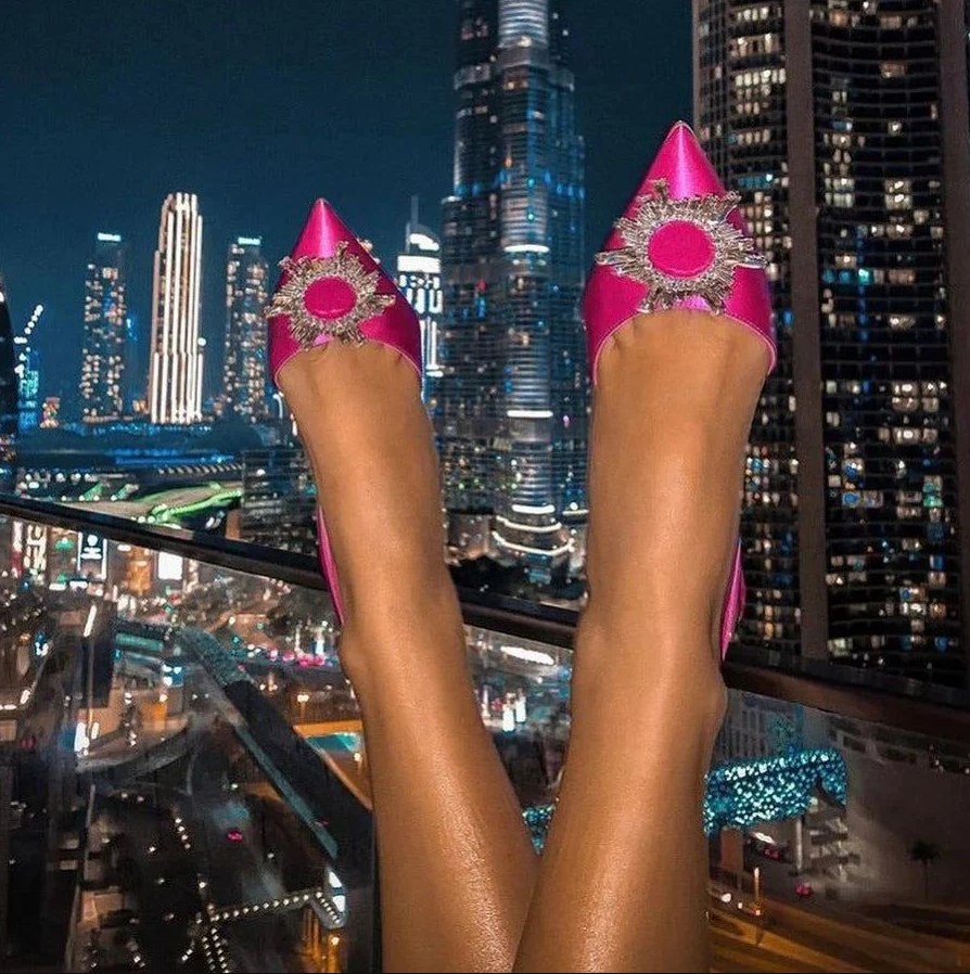 Zapatos de tacón de cristal Elisa para mujer - glamurosos y elegantes