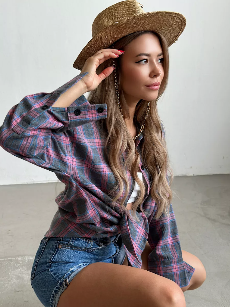 Camisa de franela Sophie mujer - A cuadros y con estilo
