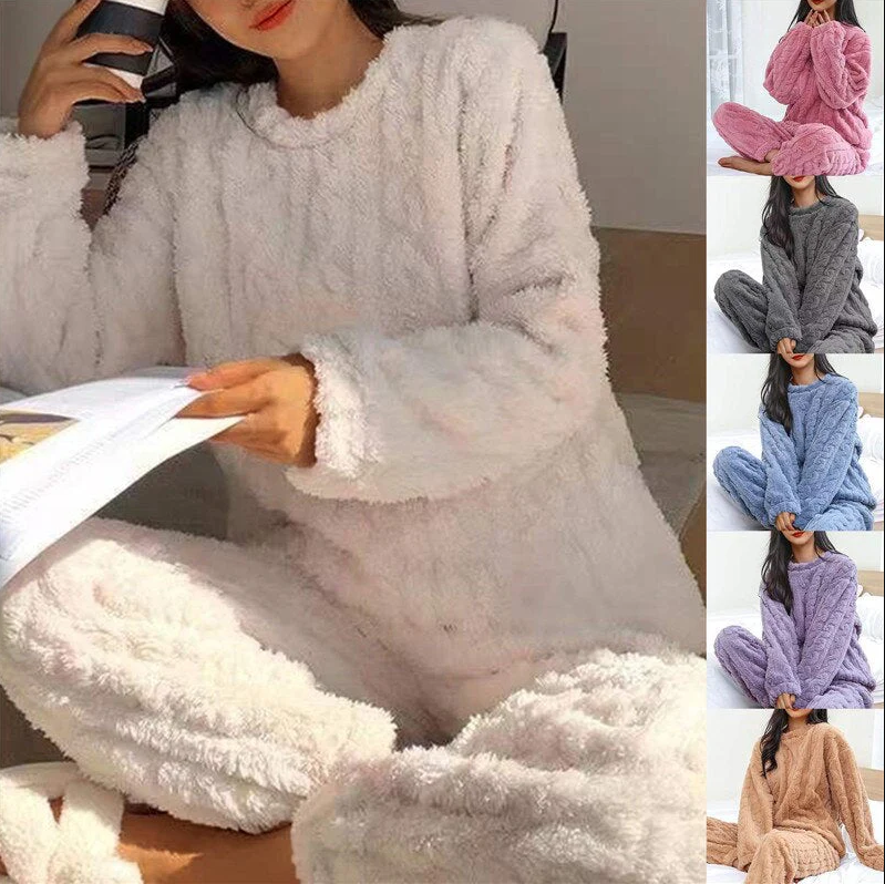 Conjunto de pijama de forro polar para mujer Emma - Cálido y acogedor