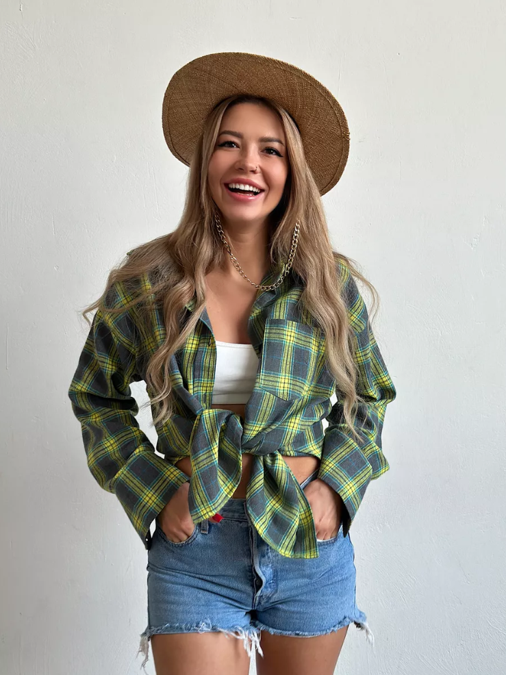 Camisa de franela Sophie mujer - A cuadros y con estilo