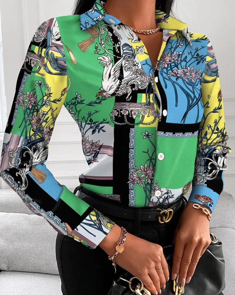 Blusa retro Lena para mujer - atemporal y elegante